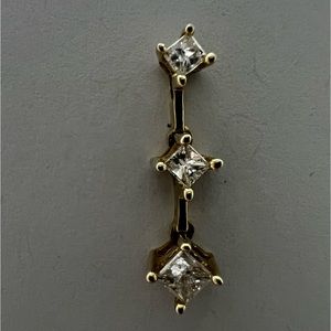 10k & diamonds Past, Present, Future pendant